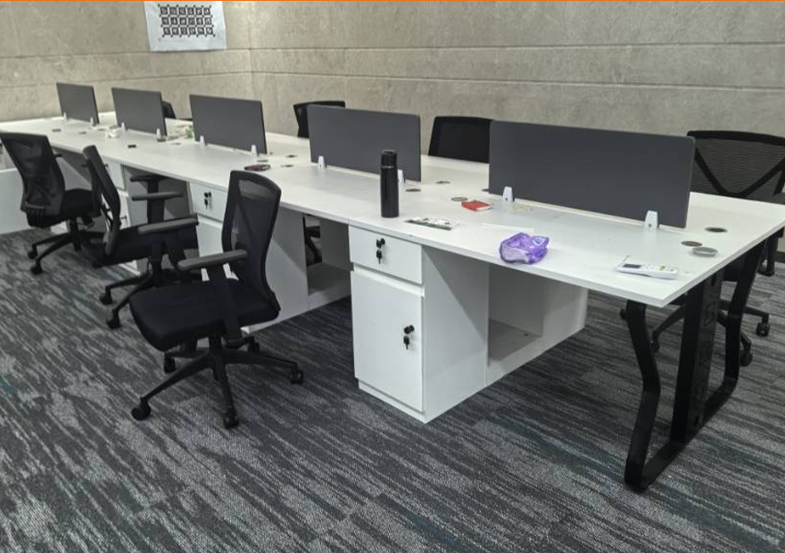 二手职员办公桌椅组合简约现代4/6人位卡座办公室电脑桌