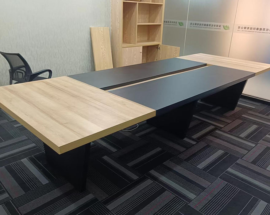 二手接待桌简约现代大型员工长条桌会议室桌椅组合