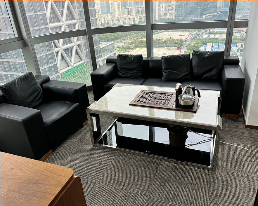 二手办公沙发商务接待办公家具沙发简约3+1人位皮艺沙发