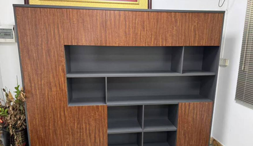 二手办公室文件柜简约书柜档案柜木质资料柜老板室背景书柜