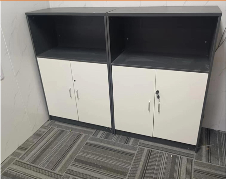 二手办公室文件柜矮柜储物柜档案资料柜木质带锁柜板式文件柜